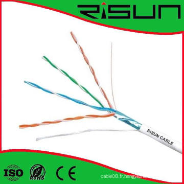 24AWG Network Computer blindé Twisted 4p LAN Cable (FTP Cat5e)